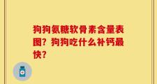 狗狗氨糖软骨素含量表图？狗狗吃什么补钙最快？