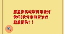 膝盖损伤吃软骨素能好使吗(软骨素能否治疗膝盖损伤？)