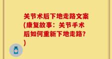 关节术后下地走路文案(康复故事：关节手术后如何重新下地走路？)