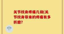 关节纹身疼痛几级(关节纹身带来的疼痛有多折磨？