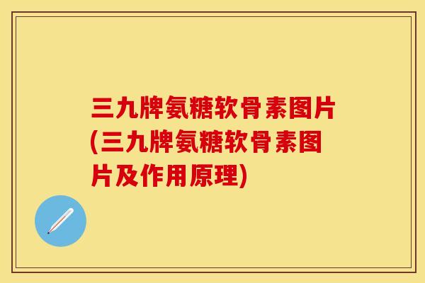 三九牌氨糖软骨素图片(三九牌氨糖软骨素图片及作用原理)