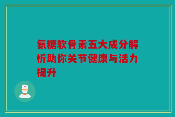 氨糖软骨素五大成分解析助你关节健康与活力提升