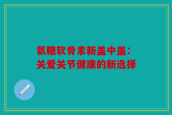氨糖软骨素新盖中盖：关爱关节健康的新选择