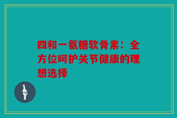 四和一氨糖软骨素：全方位呵护关节健康的理想选择
