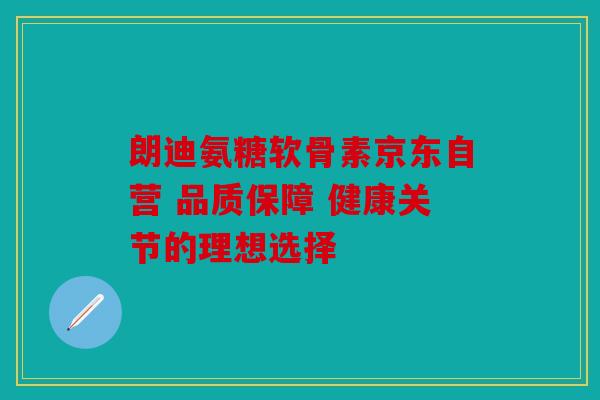 朗迪氨糖软骨素京东自营 品质保障 健康关节的理想选择