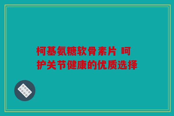 柯基氨糖软骨素片 呵护关节健康的优质选择