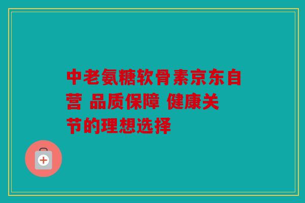 中老氨糖软骨素京东自营 品质保障 健康关节的理想选择