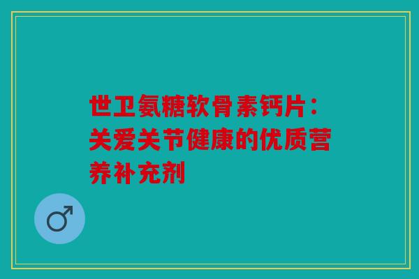 世卫氨糖软骨素钙片：关爱关节健康的优质营养补充剂