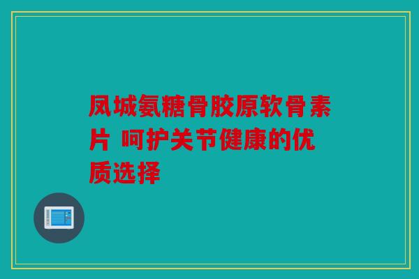 凤城氨糖骨胶原软骨素片 呵护关节健康的优质选择