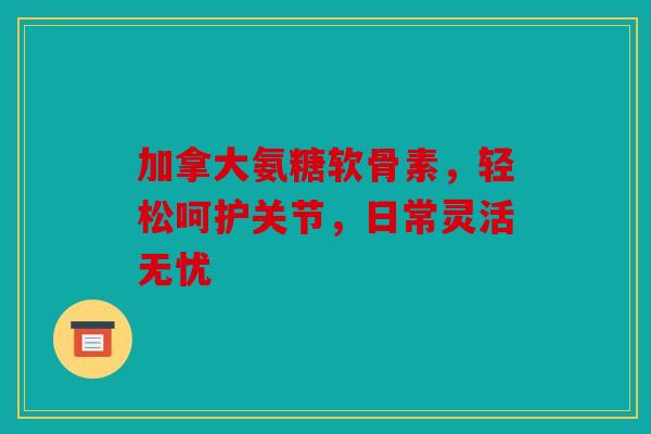 加拿大氨糖软骨素，轻松呵护关节，日常灵活无忧