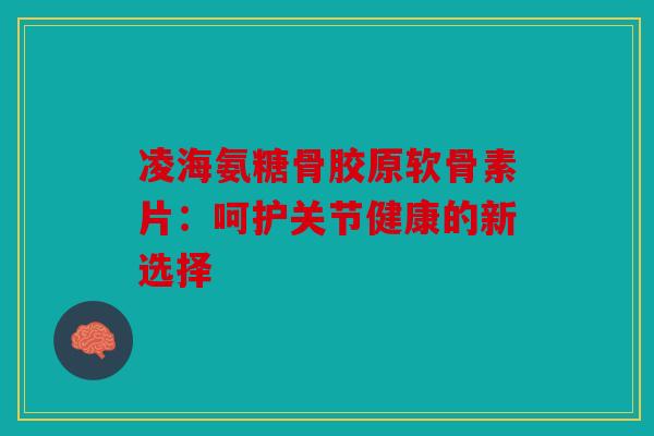 凌海氨糖骨胶原软骨素片：呵护关节健康的新选择
