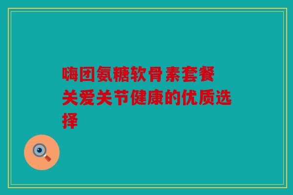 嗨团氨糖软骨素套餐 关爱关节健康的优质选择