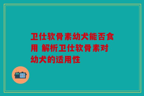 卫仕软骨素幼犬能否食用 解析卫仕软骨素对幼犬的适用性
