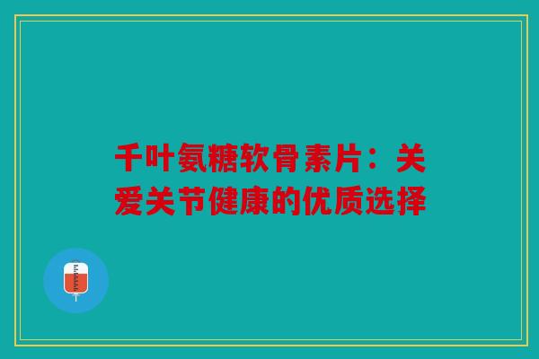 千叶氨糖软骨素片：关爱关节健康的优质选择