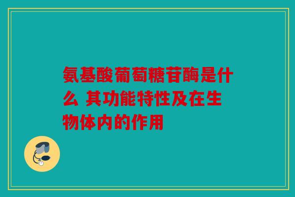 氨基酸葡萄糖苷酶是什么 其功能特性及在生物体内的作用