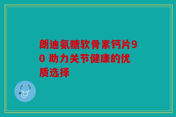 朗迪氨糖软骨素钙片90 助力关节健康的优质选择