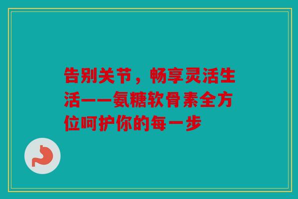 告别关节，畅享灵活生活——氨糖软骨素全方位呵护你的每一步