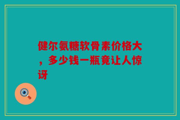 健尔氨糖软骨素价格大，多少钱一瓶竟让人惊讶