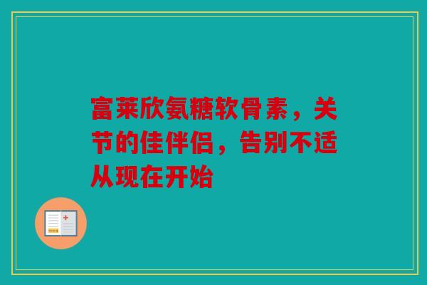 富莱欣氨糖软骨素，关节的佳伴侣，告别不适从现在开始