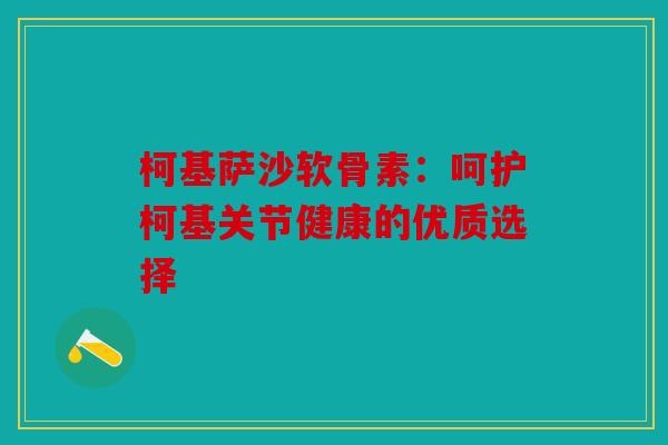 柯基萨沙软骨素：呵护柯基关节健康的优质选择