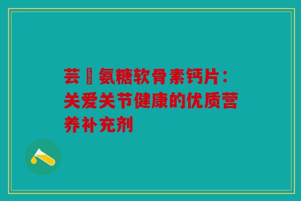 芸璟氨糖软骨素钙片：关爱关节健康的优质营养补充剂