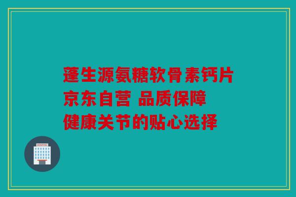 蓬生源氨糖软骨素钙片京东自营 品质保障 健康关节的贴心选择