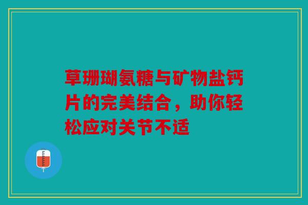 草珊瑚氨糖与矿物盐钙片的完美结合，助你轻松应对关节不适