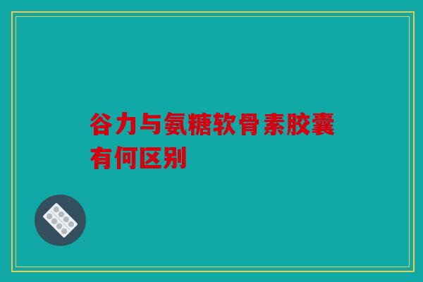 谷力与氨糖软骨素胶囊有何区别