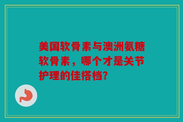 美国软骨素与澳洲氨糖软骨素，哪个才是关节护理的佳搭档？