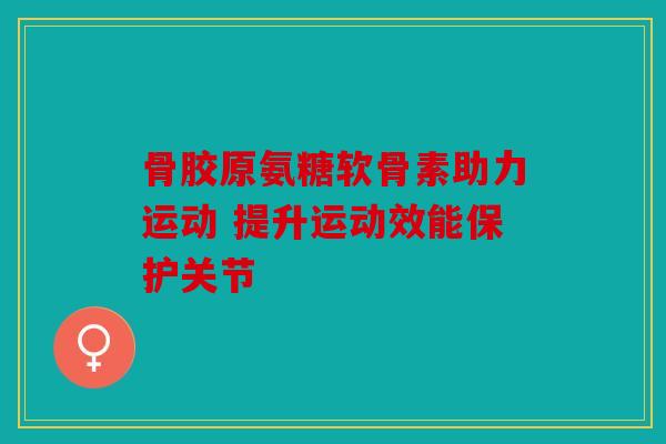 骨胶原氨糖软骨素助力运动 提升运动效能保护关节