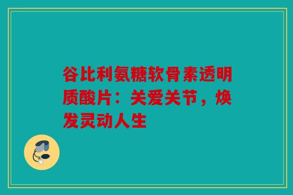 谷比利氨糖软骨素透明质酸片：关爱关节，焕发灵动人生