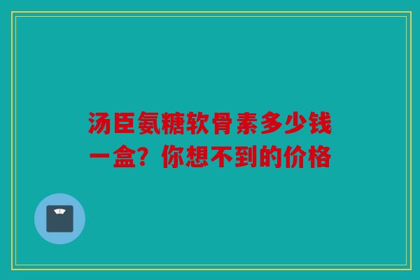 汤臣氨糖软骨素多少钱一盒？你想不到的价格