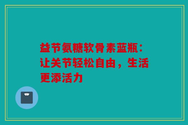 益节氨糖软骨素蓝瓶：让关节轻松自由，生活更添活力