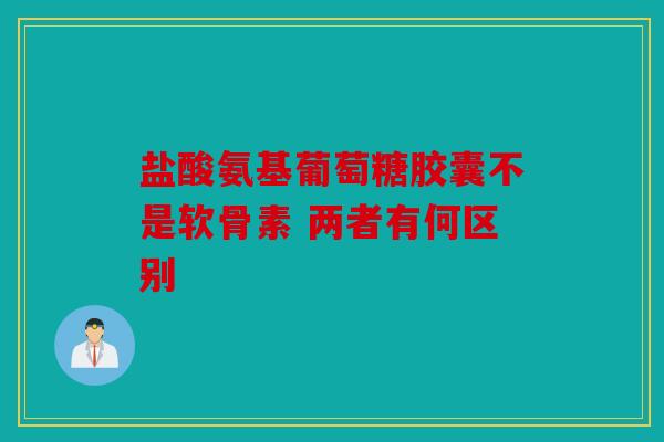 盐酸氨基葡萄糖胶囊不是软骨素 两者有何区别