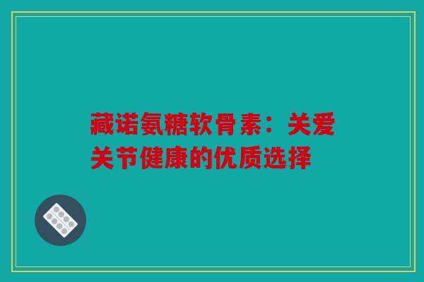 藏诺氨糖软骨素：关爱关节健康的优质选择