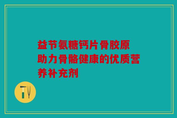 益节氨糖钙片骨胶原 助力骨骼健康的优质营养补充剂