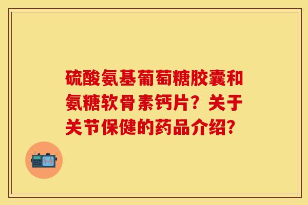 硫酸氨基葡萄糖胶囊和氨糖软骨素钙片？关于关节保健的药品介绍？
