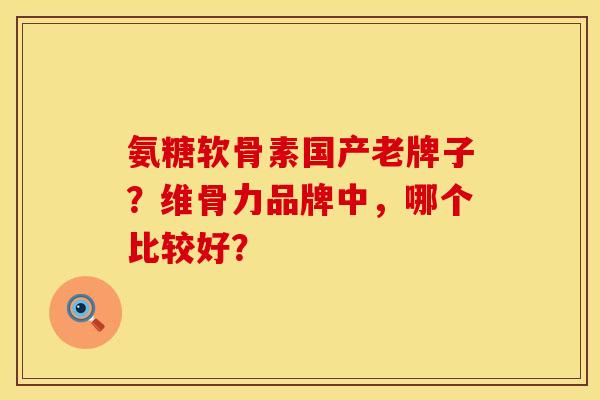 氨糖软骨素国产老牌子?维骨力品牌中,哪个比较好? 氨糖软骨素国产老牌子?维骨力品牌中,哪个比较好?