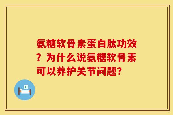 氨糖软骨素蛋白肽功效？为什么说氨糖软骨素可以养护关节问题？