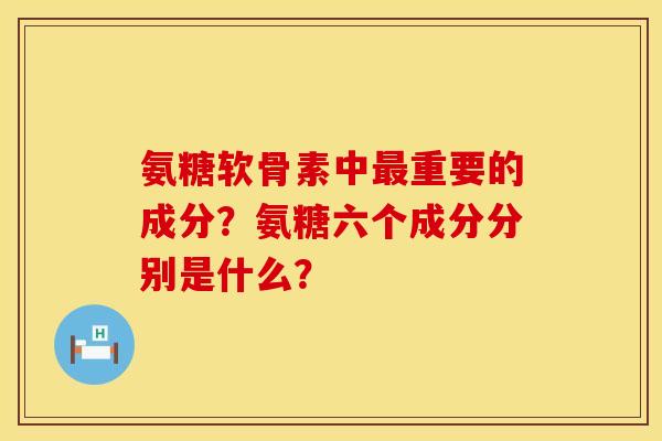 氨糖软骨素中最重要的成分？氨糖六个成分分别是什么？