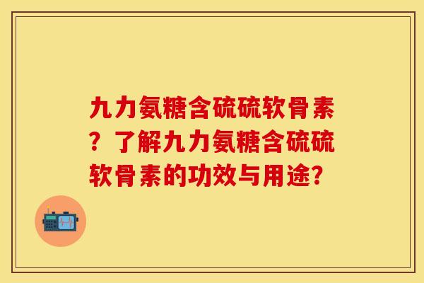 九力氨糖含硫硫软骨素？了解九力氨糖含硫硫软骨素的功效与用途？
