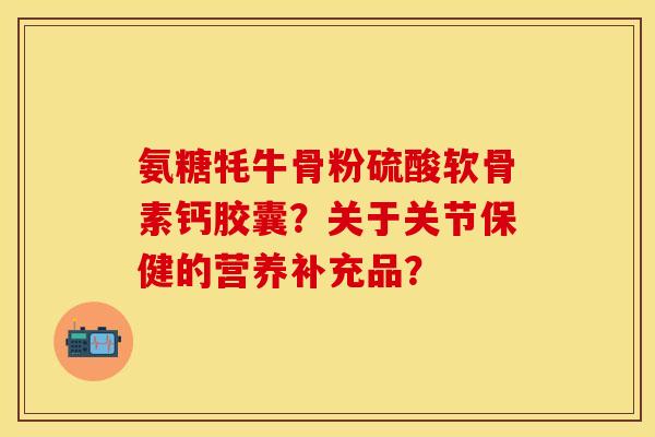 氨糖牦牛骨粉硫酸软骨素钙胶囊？关于关节保健的营养补充品？