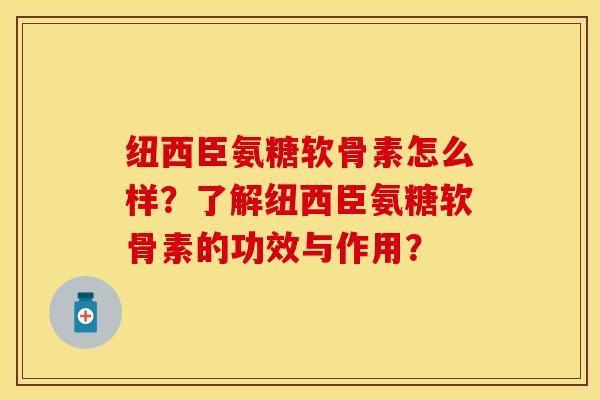 纽西臣氨糖软骨素怎么样？了解纽西臣氨糖软骨素的功效与作用？