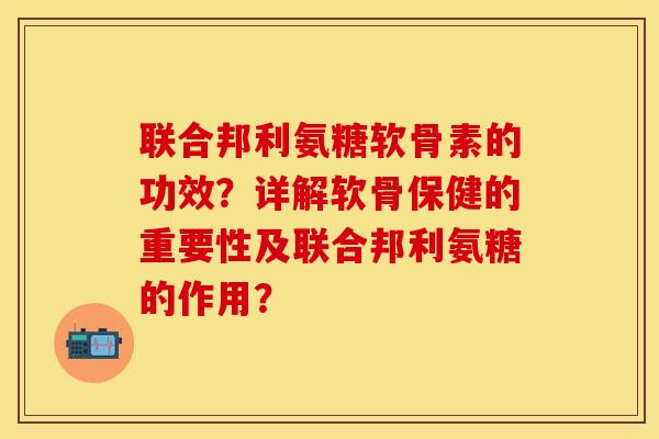 联合邦利氨糖软骨素的功效？详解软骨保健的重要性及联合邦利氨糖的作用？