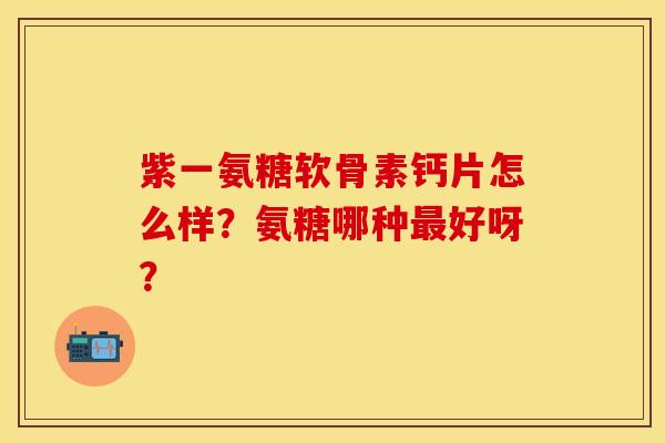 紫一氨糖软骨素钙片怎么样？氨糖哪种最好呀？