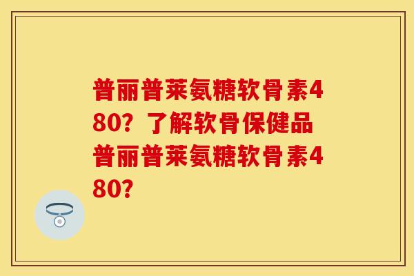普丽普莱氨糖软骨素480？了解软骨保健品普丽普莱氨糖软骨素480？