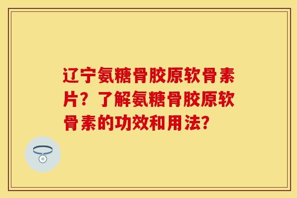 辽宁氨糖骨胶原软骨素片？了解氨糖骨胶原软骨素的功效和用法？