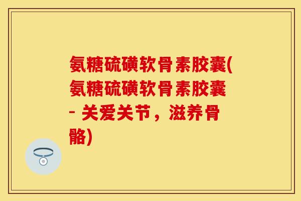 氨糖硫磺软骨素胶囊(氨糖硫磺软骨素胶囊 - 关爱关节，滋养骨骼)