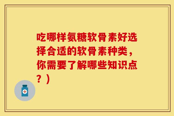 吃哪样氨糖软骨素好选择合适的软骨素种类,你需要了解哪些知识点?)