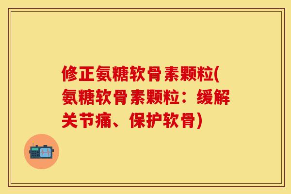 修正氨糖软骨素颗粒(氨糖软骨素颗粒:缓解关节痛、保护软骨) 修正氨糖软骨素颗粒(氨糖软骨素颗粒:缓解关节痛、保护软骨)